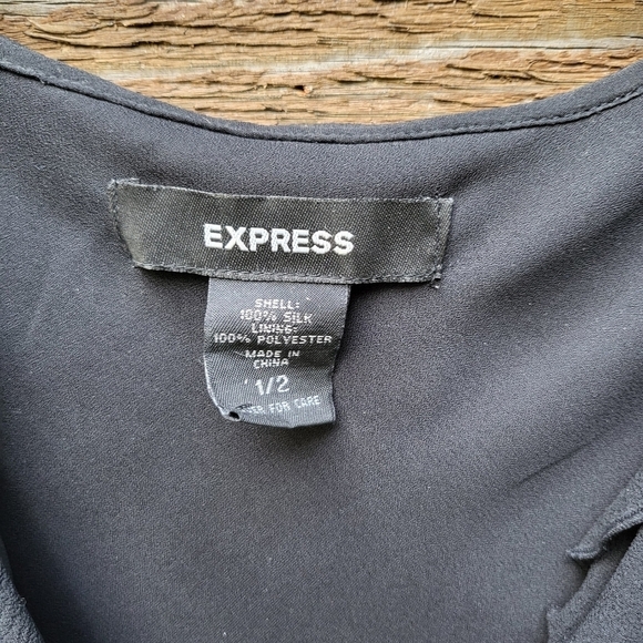 Vintage black silk dress size 2 - Picture 6 of 8